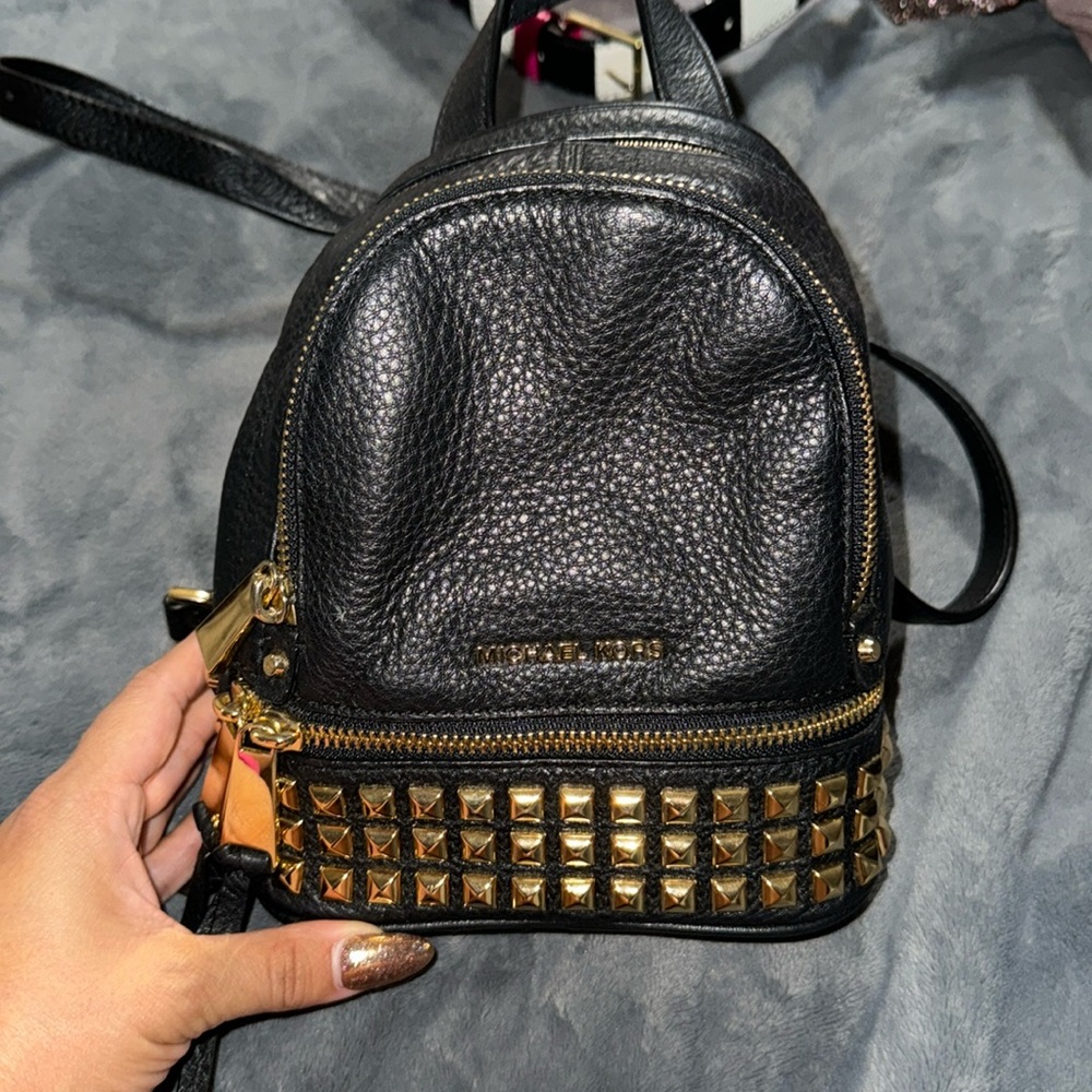 Michael Kors leather studded backpack